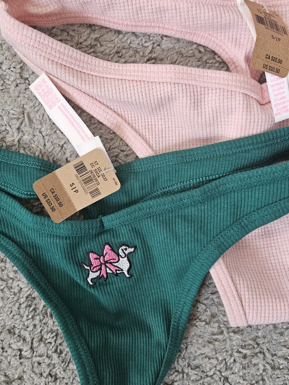 NWT PINK Victoria's Secret Set Of 3 Undies Size S